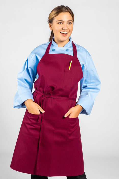 Pencil Patch Pocket Bib Apron #3004