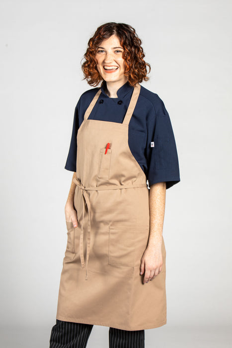 Pencil Patch Pocket Bib Apron #3004